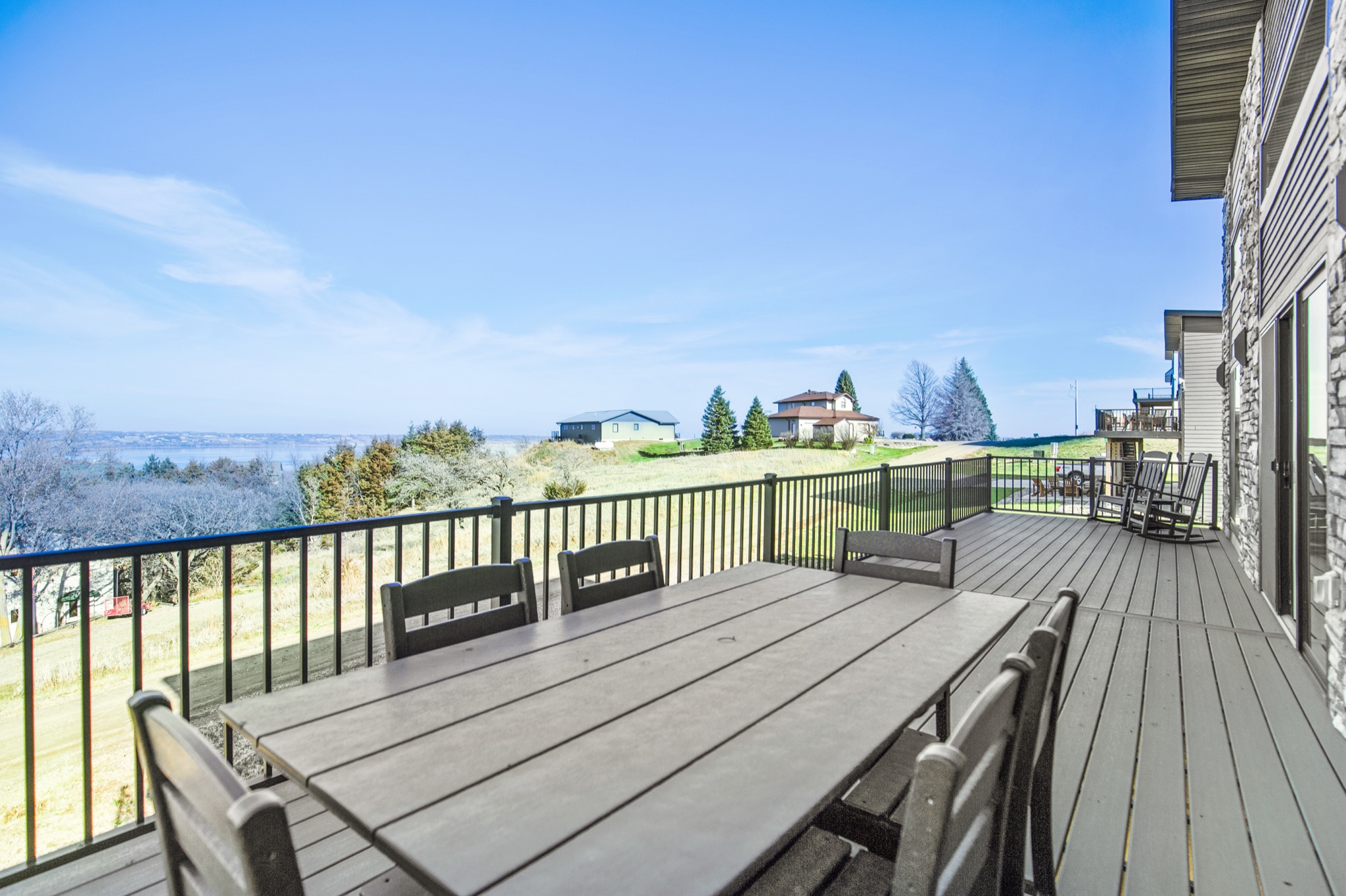 The deck looking east toward Lewis and Clark Lake